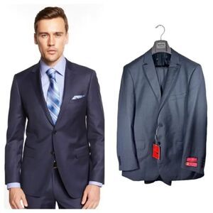 NWT Mantoni Wool Blue Suit Made in Italy Size 44